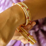 Sleek Gold Plated Bangle Set (Set Of 4) - Image 2