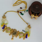 Amazing Stone Beaded Pastel Necklace Set With Earring - Image 3
