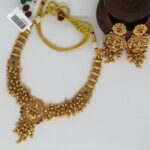 Amazing Antique Gold Pearl Drop Maa Lakshmi Necklace Set With Earring I New Collection