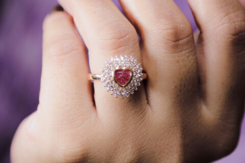 Stylish Adjustable AD Stone Free Size Golden Finger Ring For Any Occasion