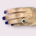 Adjustable Black Stone Women Finger Ring - Image 2