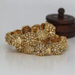 Gorgeous Antique Gold Pacheli Kada Bangle
