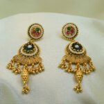 Women Gold-Plated Ethnic Choker Jewellery Set with Earrings - Image 2