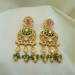 Gold-Plated Meenakari & Kundan Studded Traditional Heritage Necklace Set - Image 2